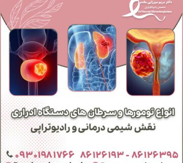 انواع تومورها و سرطان های دستگاه ادراری نقش شیمی درمانی و رادیوتراپی
